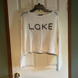 Super cute shirt sweater.  Cream color size small/medium